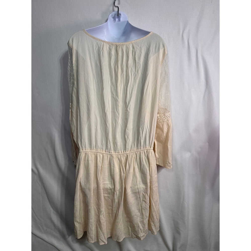 American Eagle Ivory Lace Boho Peasant Mini Dress XXL New With Tags 9199-106 - Picture 7 of 12